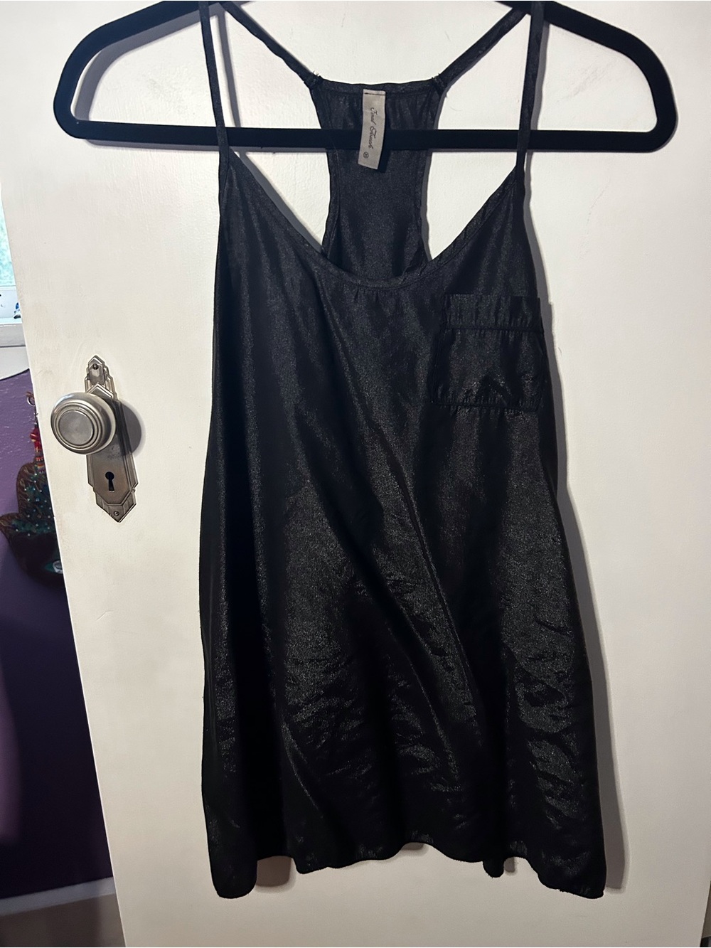 Final Touch Black Slip Racerback Tank